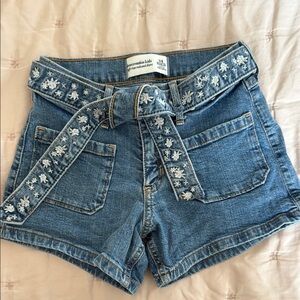 Abercrombie Kids Blue Embellished Denim Shorts